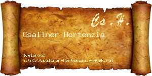 Csallner Hortenzia névjegykártya