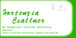 hortenzia csallner business card